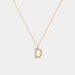 Sterling Silver Initial Letter Necklace – Bubble Pendant - Necklaces