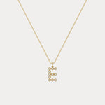 Sterling Silver Initial Letter Necklace – Bubble Pendant - Necklaces