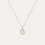 Sterling Silver Initial Letter Necklace – Bubble Pendant - Necklaces