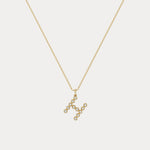 Sterling Silver Initial Letter Necklace – Bubble Pendant - Necklaces