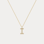 Sterling Silver Initial Letter Necklace – Bubble Pendant - Necklaces