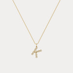 Sterling Silver Initial Letter Necklace – Bubble Pendant - Necklaces