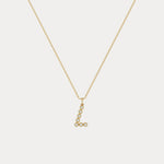 Sterling Silver Initial Letter Necklace – Bubble Pendant - Necklaces