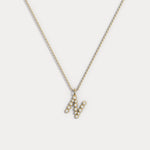Sterling Silver Initial Letter Necklace – Bubble Pendant - Necklaces