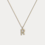Sterling Silver Initial Letter Necklace – Bubble Pendant - Necklaces
