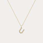 Sterling Silver Initial Letter Necklace – Bubble Pendant - Necklaces