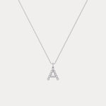 Sterling Silver Initial Letter Necklace – Bubble Pendant - Necklaces