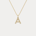 Sterling Silver Initial Letter Necklace – Bubble Pendant - Necklaces