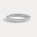 1.35 CTW Lab-Grown Diamond Classic Full Eternity Ring in Sterling Silver - Rings