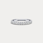 0.6 CTW Lab - Grown Diamond Classic Half Eternity Ring in Sterling Silver - Rings