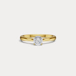 Sterling Silver Prong Round Lab - grown Diamond Ring - Rings