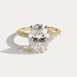 Melina | 3CT Oval Diamond Engagement Ring - Rings