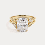 Georgia丨Elongated Cushion Cut Lab Diamond Intertwined Vine Engagement Ring