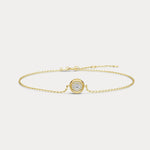 Round Brilliant Lab-Grown Diamond Prong and Pave Bracelet in 14K Gold / Platinum