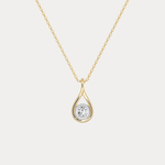 Lab - Diamond Teardrop Pendant Necklace - Necklaces
