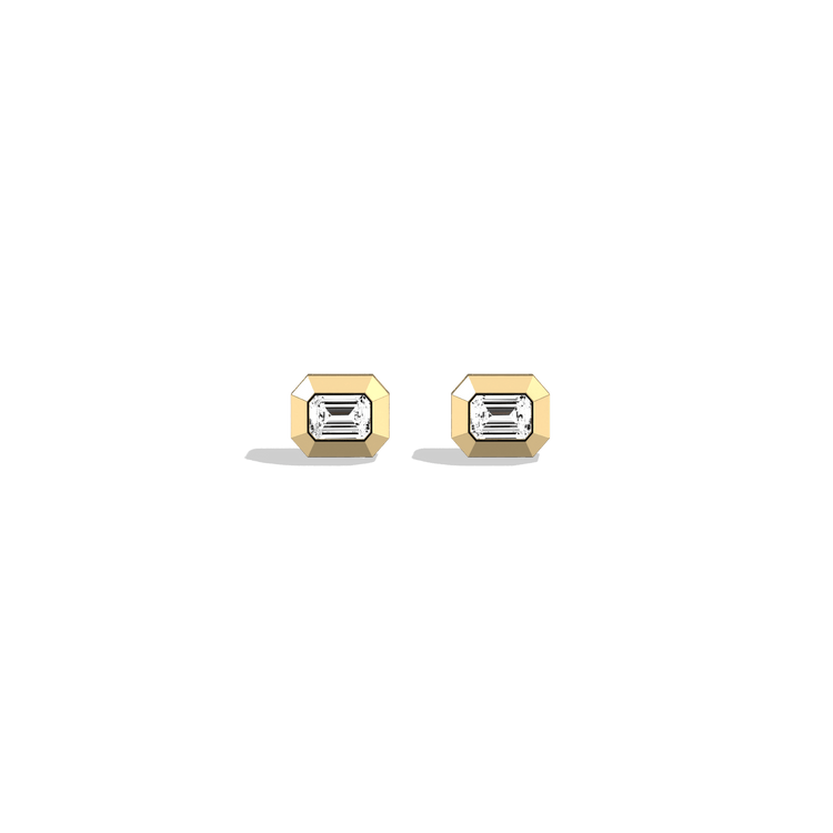 Lab Created Diamond 1.0CTW Octagonal Bezel Stud Earrings - Earrings