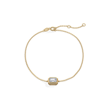 0.5CT Emerald Cut Lab Grown Diamond Chain Bracelet - Bracelets