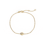 Hexagon Lab Grown Diamond Chain Bracelet in 14K Solid Gold/Platinum - Bracelets