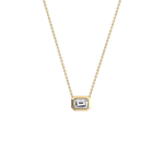 0.5CT Lab Grown Diamond Bezel Set Pendant Neckalce In 14K Solid Gold/Platinum - Necklaces