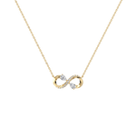 0.29CTW Lab Diamond Infinity Necklace In 14K Solid Gold/Platinum -