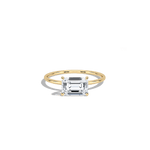 Minimalist Radiant Cut 1CT Lab Diamond Engagement Ring - Rings