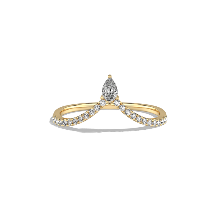 0.26CTW Lab Diamond Chevron Ring -