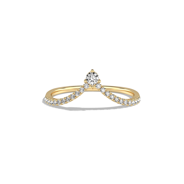 0.23CTW Lab Diamond Chevron Ring -