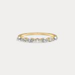Lab Grown Diamond Half Eternity Stackable Ring In 14K Solid Gold/Platinum - Rings