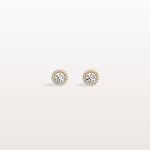 Halo Brilliant Round Lab Grown Diamond Studs - Earrings