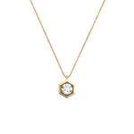 0.3CT Lab Grown Diamond Necklace In 14K Solid Gold/Platinum - Necklaces