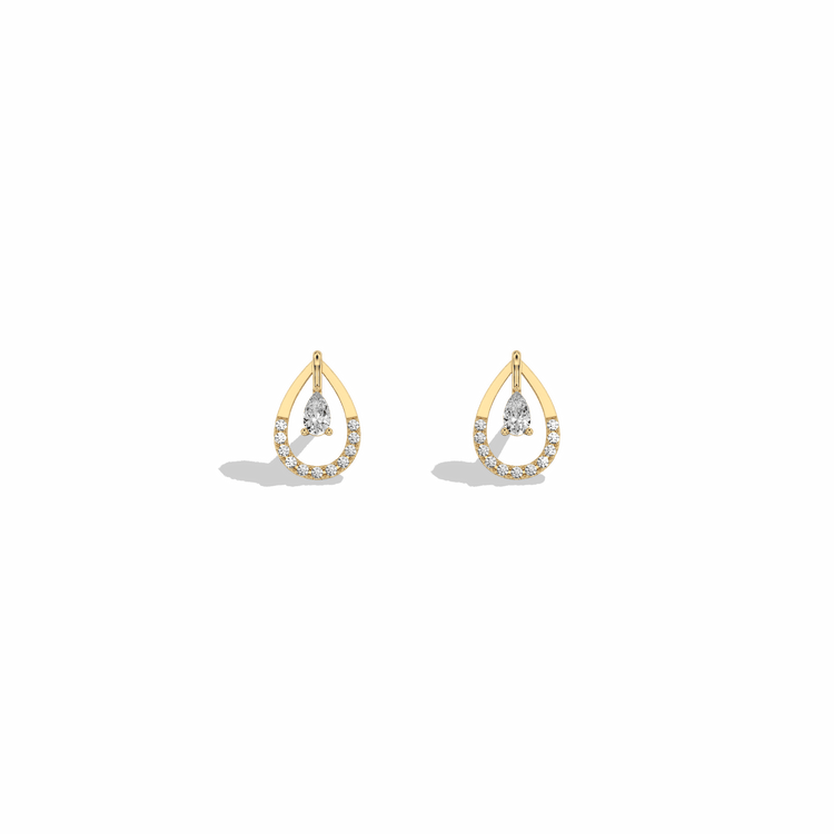 0.21CTW Lab Diamond Teardrop Earrings -