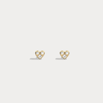 14K Gold/Platinum Heart - Shaped Lab - Grown Diamond Stud Earrings - Earrings