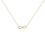 Lab Grown Diamond Infinity Necklace In 14K Solid Gold/Platinum -