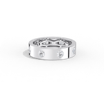 14K Solid Gold Eternity Wedding Band with Lab - Grown Diamonds - Rings