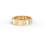 14K Solid Gold Eternity Wedding Band with Lab - Grown Diamonds - Rings