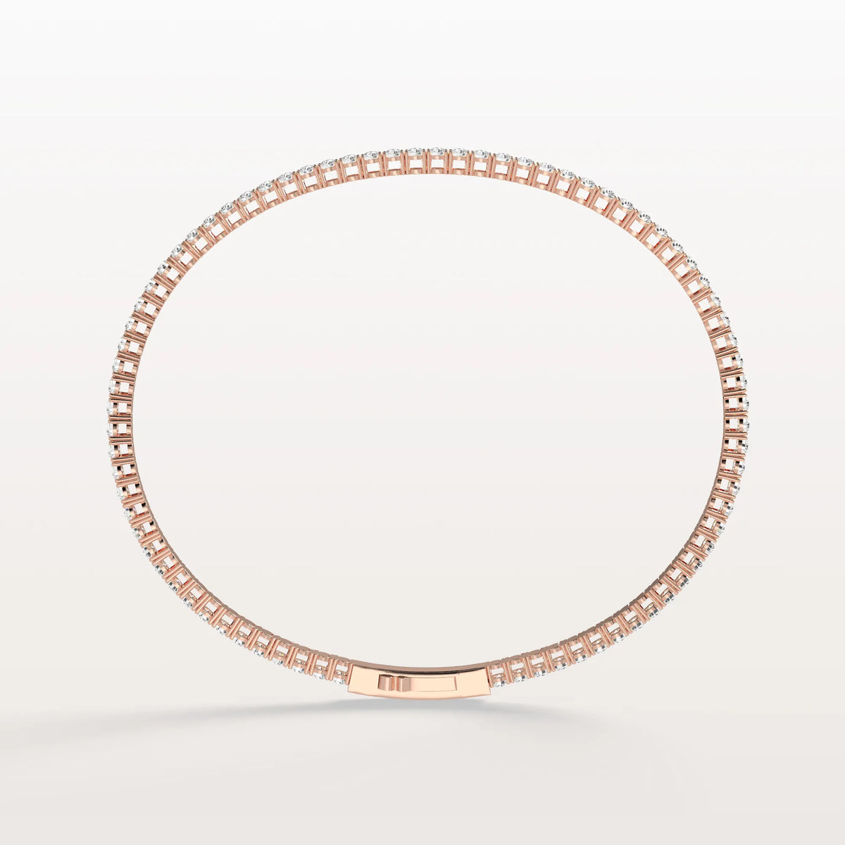 3.11CTW VVS Lab Grown Diamond Full Eternity 7 Inches Flexible Bangle - Bracelets