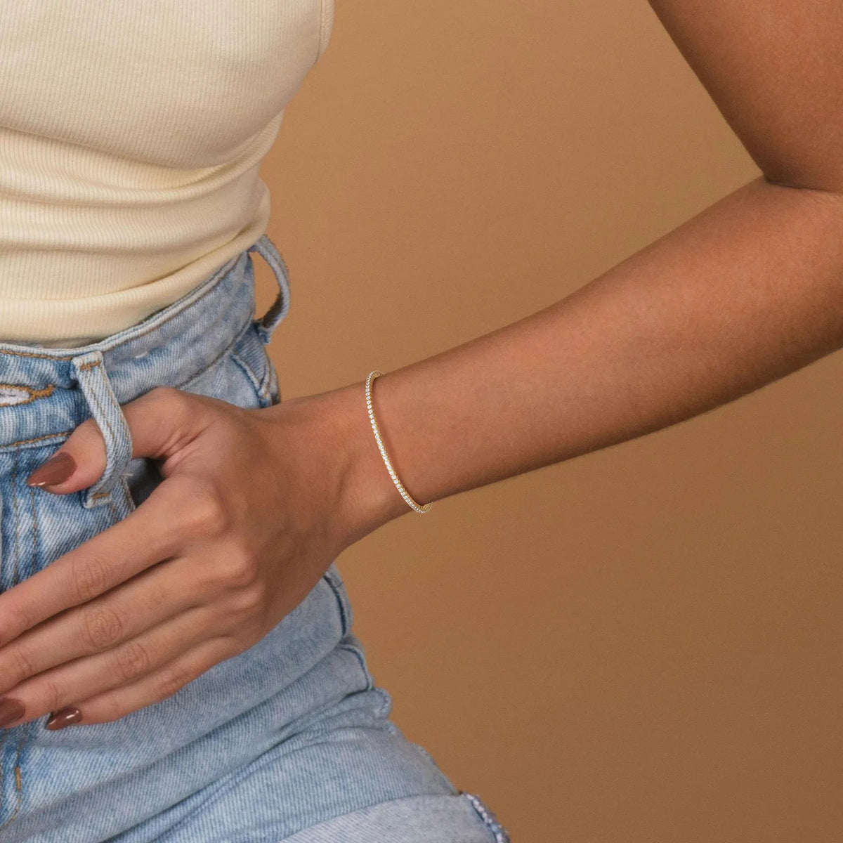 3.11CTW VVS Lab Grown Diamond Full Eternity 7 Inches Flexible Bangle - Bracelets