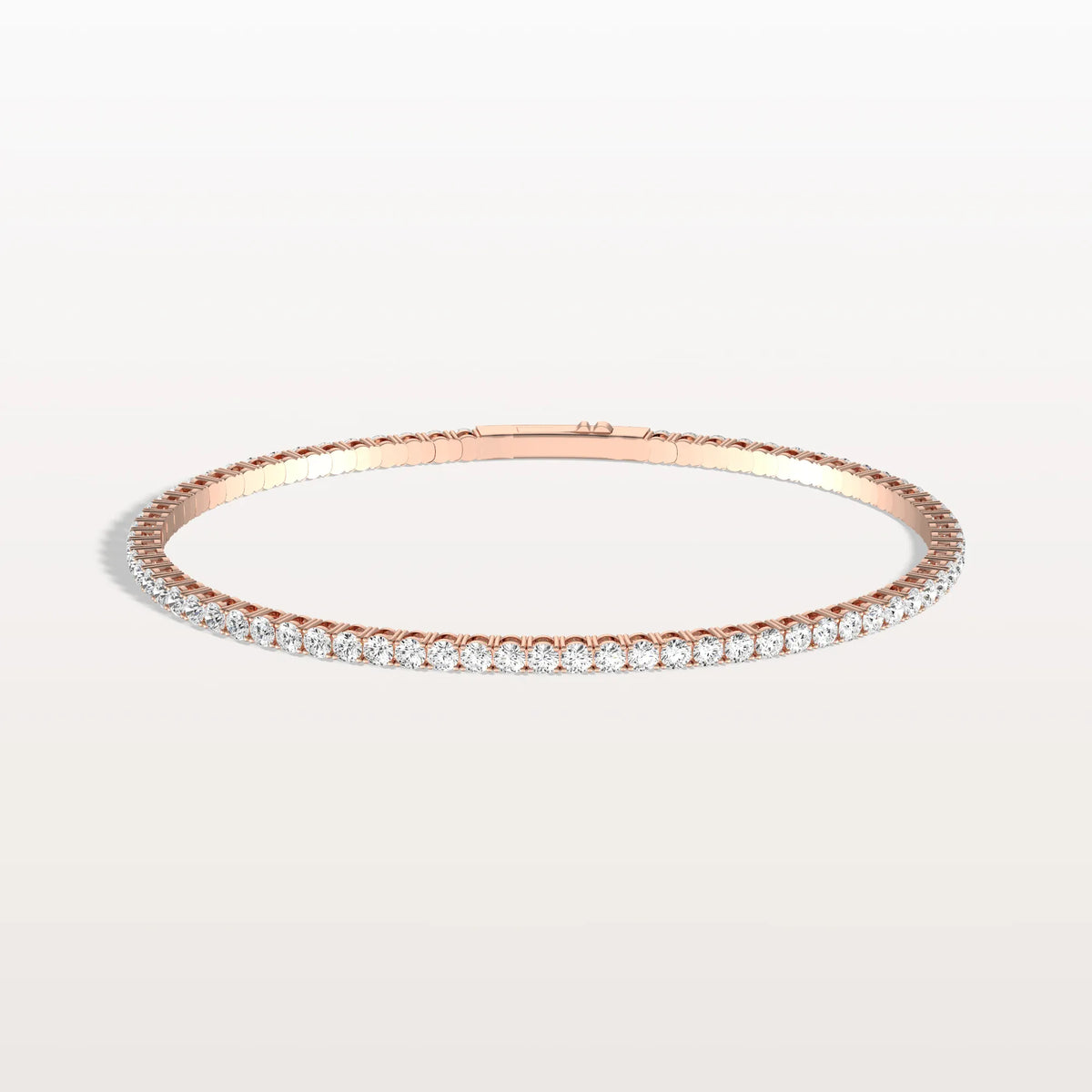 3.35CTW VVS Lab Grown Diamond Full Eternity 7 Inches Flexible Bangle - Bracelets