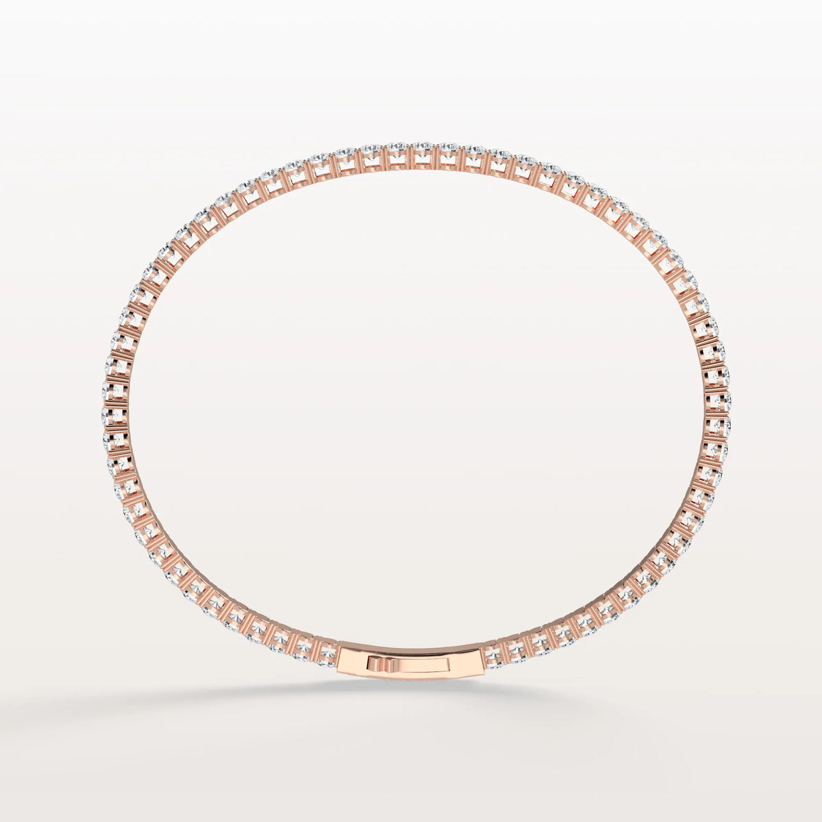 5.08CTW VVS Lab Grown Diamond Full Eternity 7.3 Inches Flexible Bangle - Bracelets