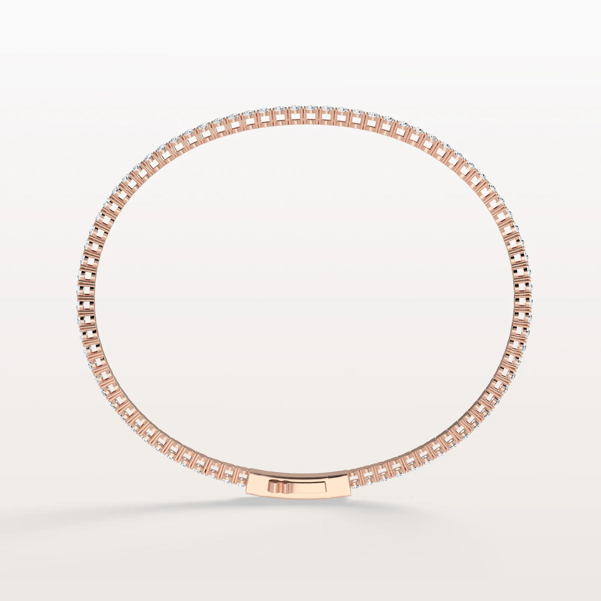 2.78CTW VVS Lab Grown Diamond Full Eternity 7 Inches Flexible Bangle - Bracelets