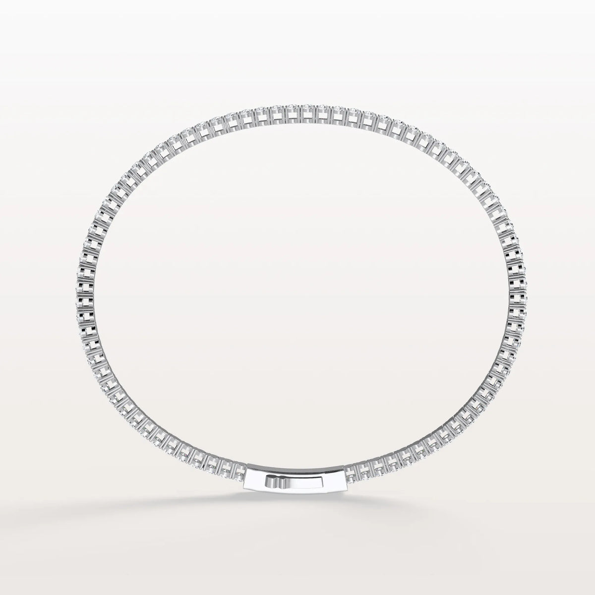 2.78CTW VVS Lab Grown Diamond Full Eternity 7 Inches Flexible Bangle - Bracelets