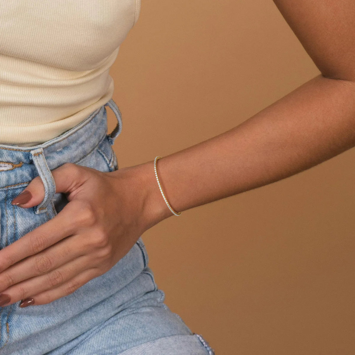 2.78CTW VVS Lab Grown Diamond Full Eternity 7 Inches Flexible Bangle - Bracelets