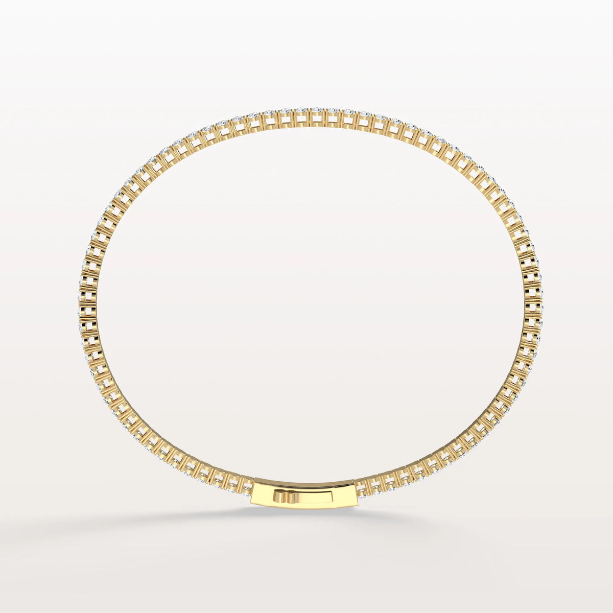 2.78CTW VVS Lab Grown Diamond Full Eternity 7 Inches Flexible Bangle - Bracelets