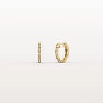 Lab Diamond Half Eternity Viper Earring In 14K Solid Gold/Platinum - Earrings