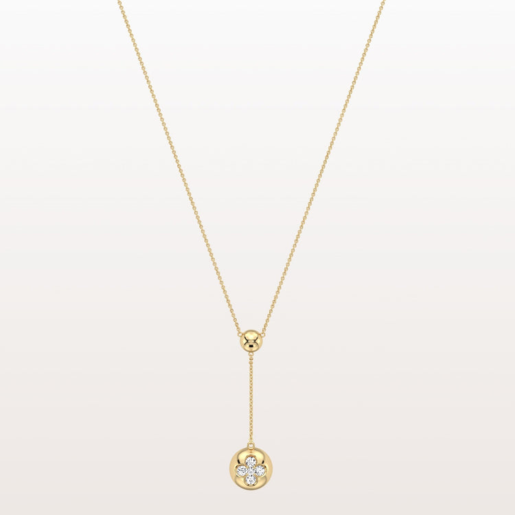 Lab Grown Diamond Blossom Drop Pendant - Necklaces