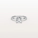 1CT Round Lab Grown Diamond Ring In 14K Gold - Rings