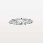 0.85CTW Lab Diamond U Prong Half Eternity Ring in 14K Solid Gold/Platinum - Rings