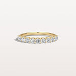 0.85CTW Lab Diamond U Prong Half Eternity Ring in 14K Solid Gold/Platinum - Rings