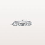 0.99CTW Lab Diamond U Prong Half Eternity Ring in 14K Solid Gold/Platinum - Rings