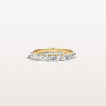 0.99CTW Lab Diamond U Prong Half Eternity Ring in 14K Solid Gold/Platinum - Rings